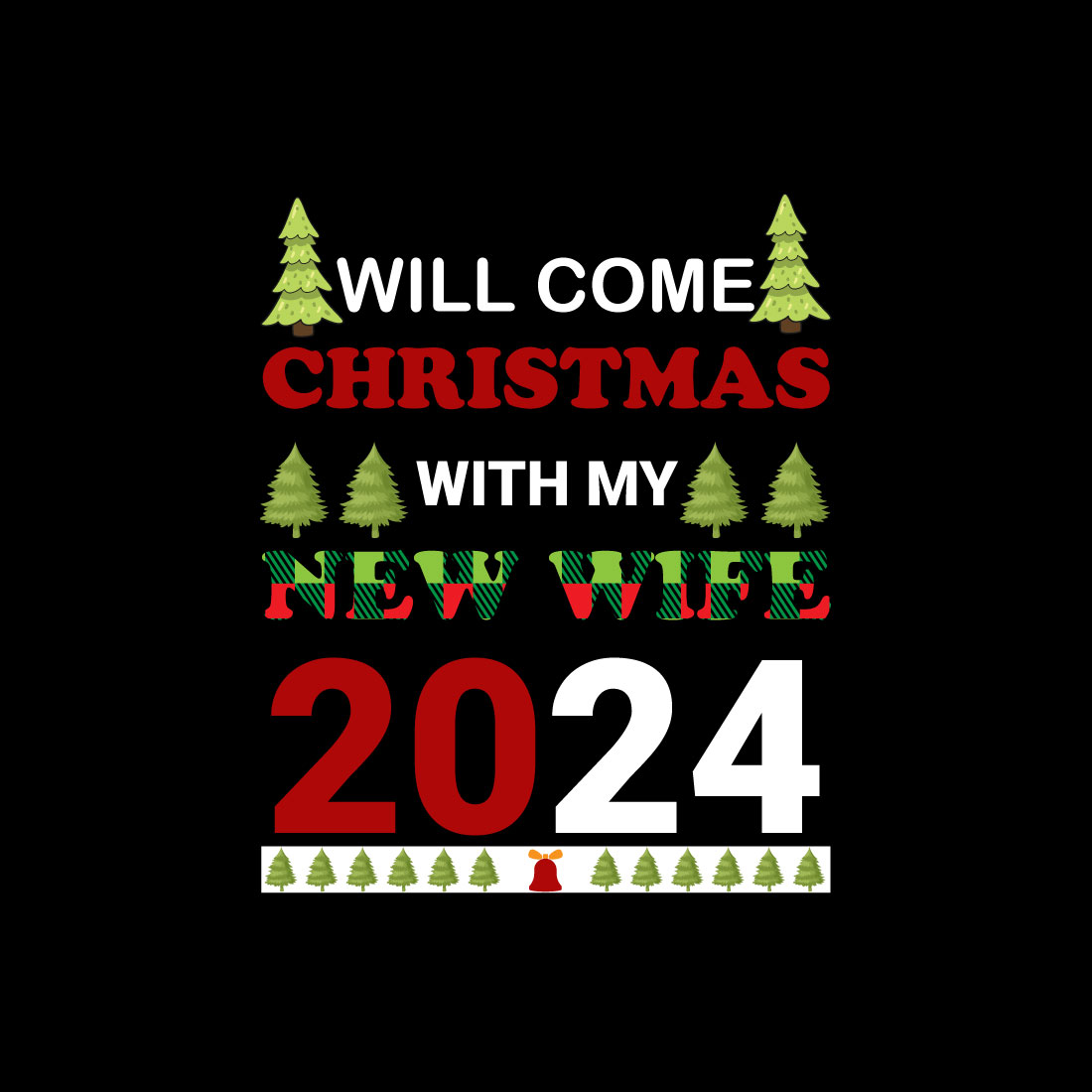 Merry Christmas T-Shirt Design preview image.