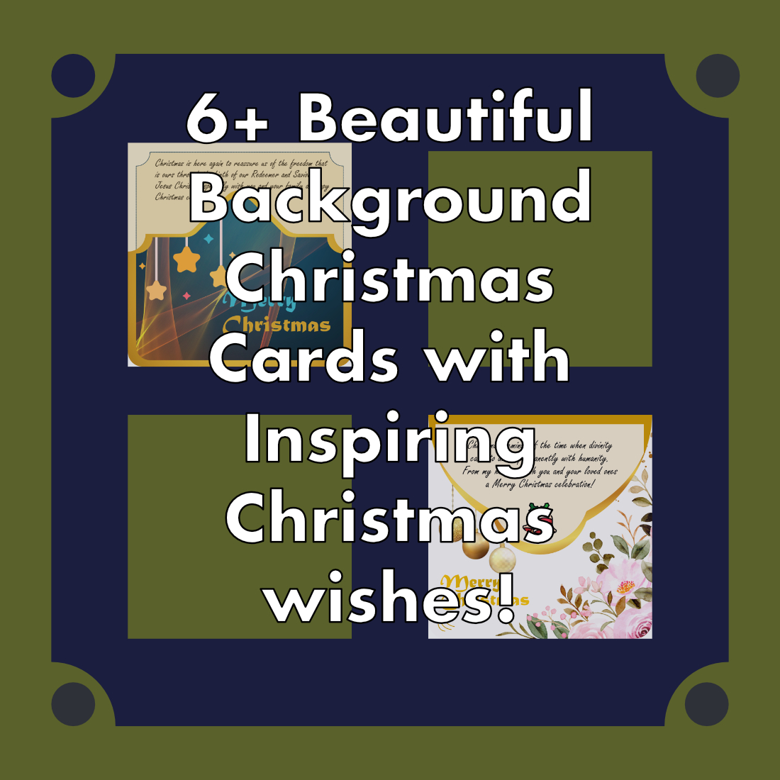 6+ Beautiful Background Christmas Cards with Inspiring Christmas Wishes preview image.