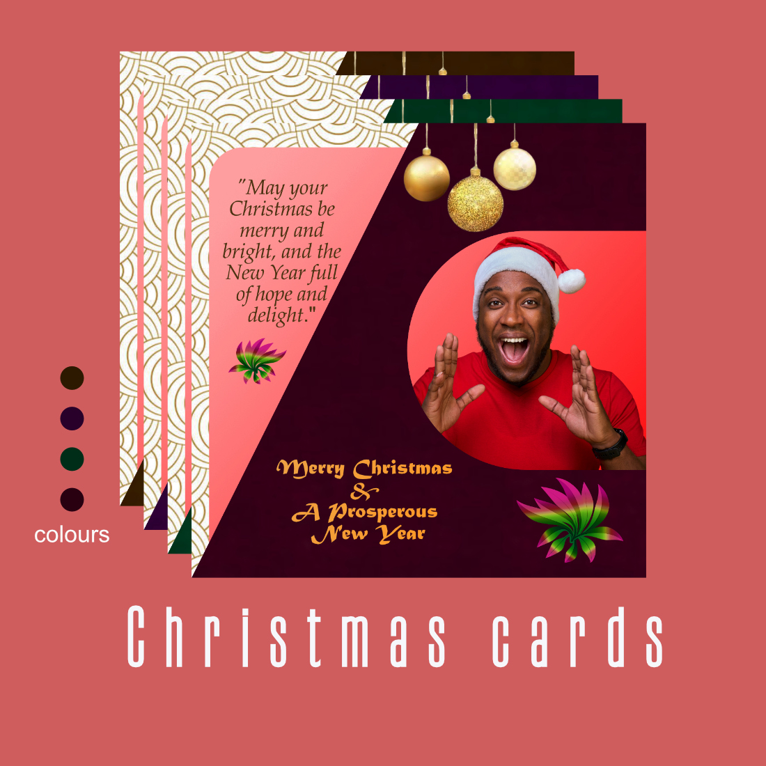 8 Beautifully Designed Christmas Cards with Inspiring Christmas Wishes cover image.