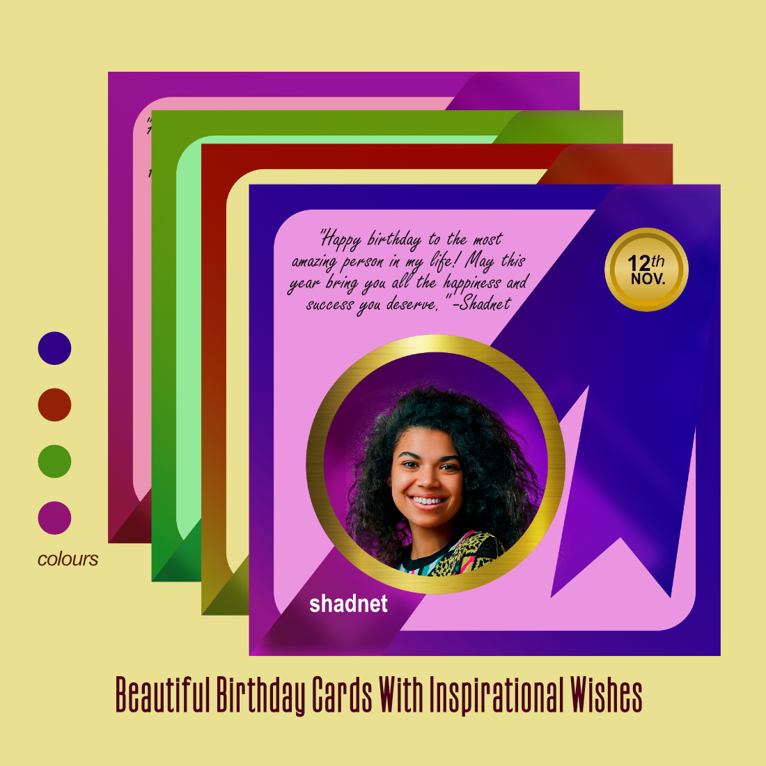 8 Beautiful Background Birthday Cards with Inspiring Birthday Wishes for Your Loved Ones, Friends and Well-Wishers preview image.