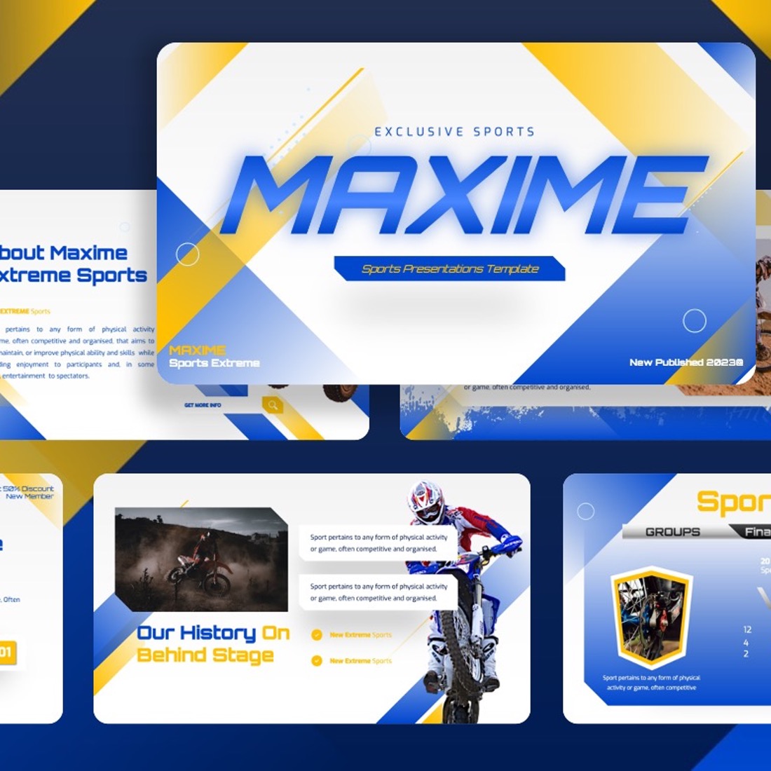Maxime - Sports Powerpoint Templates preview image.