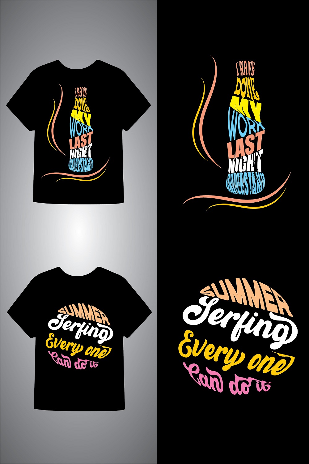 Summer Vector T-shirts design For man 2024 pinterest preview image.