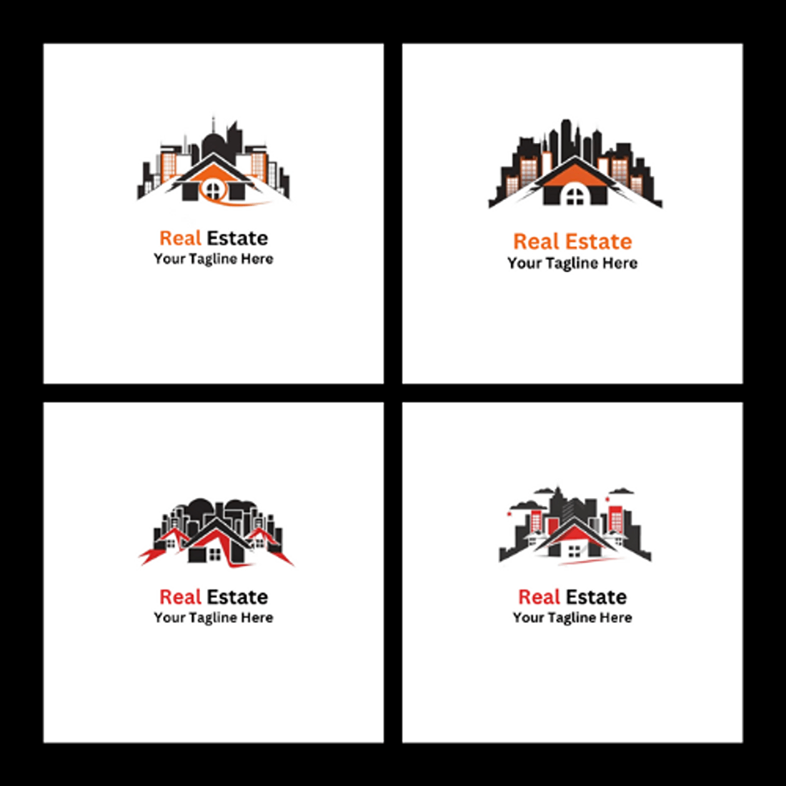 Real Estate - Logo Design Template preview image.