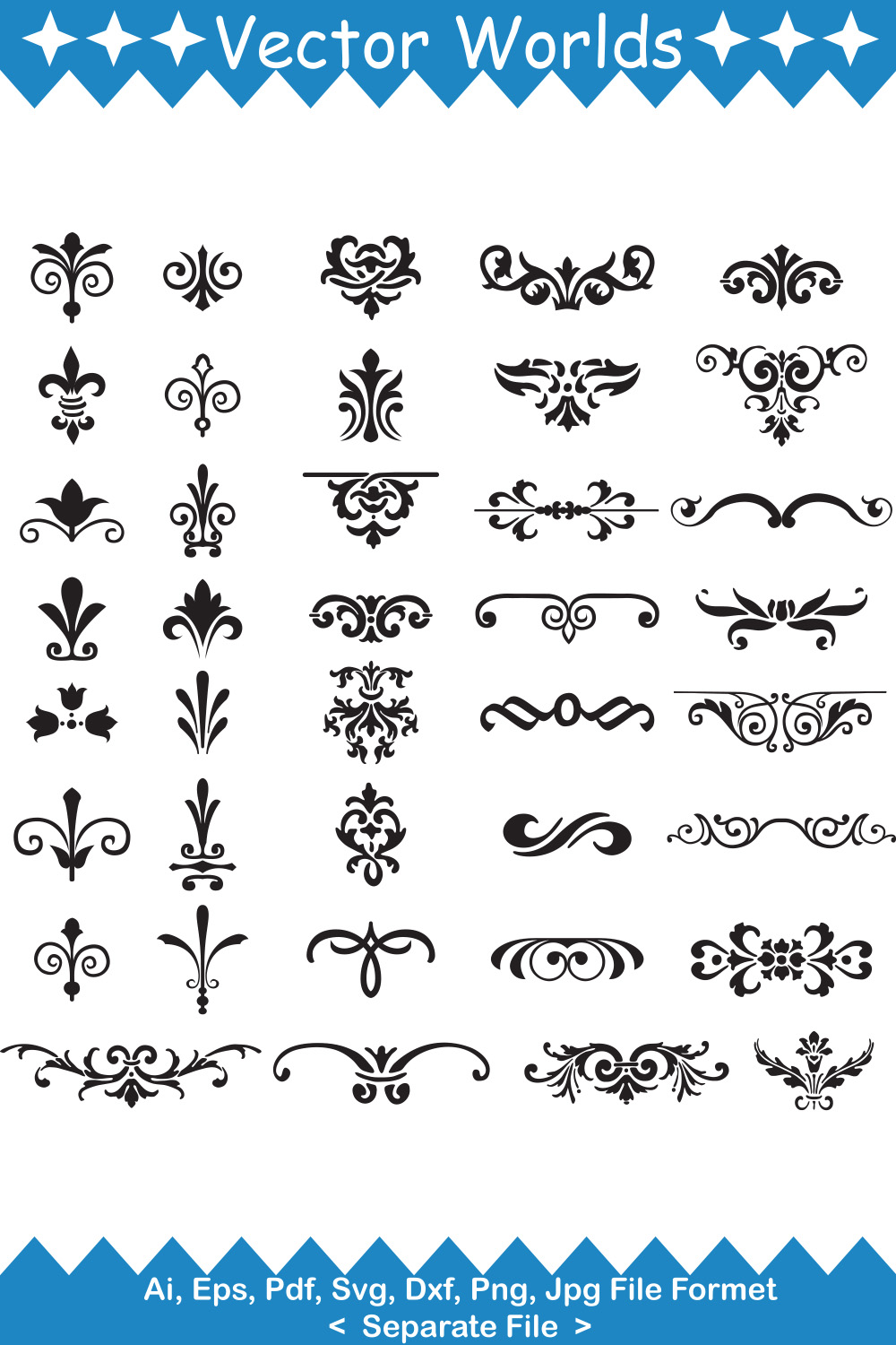 Ornament SVG Vector Design pinterest preview image.