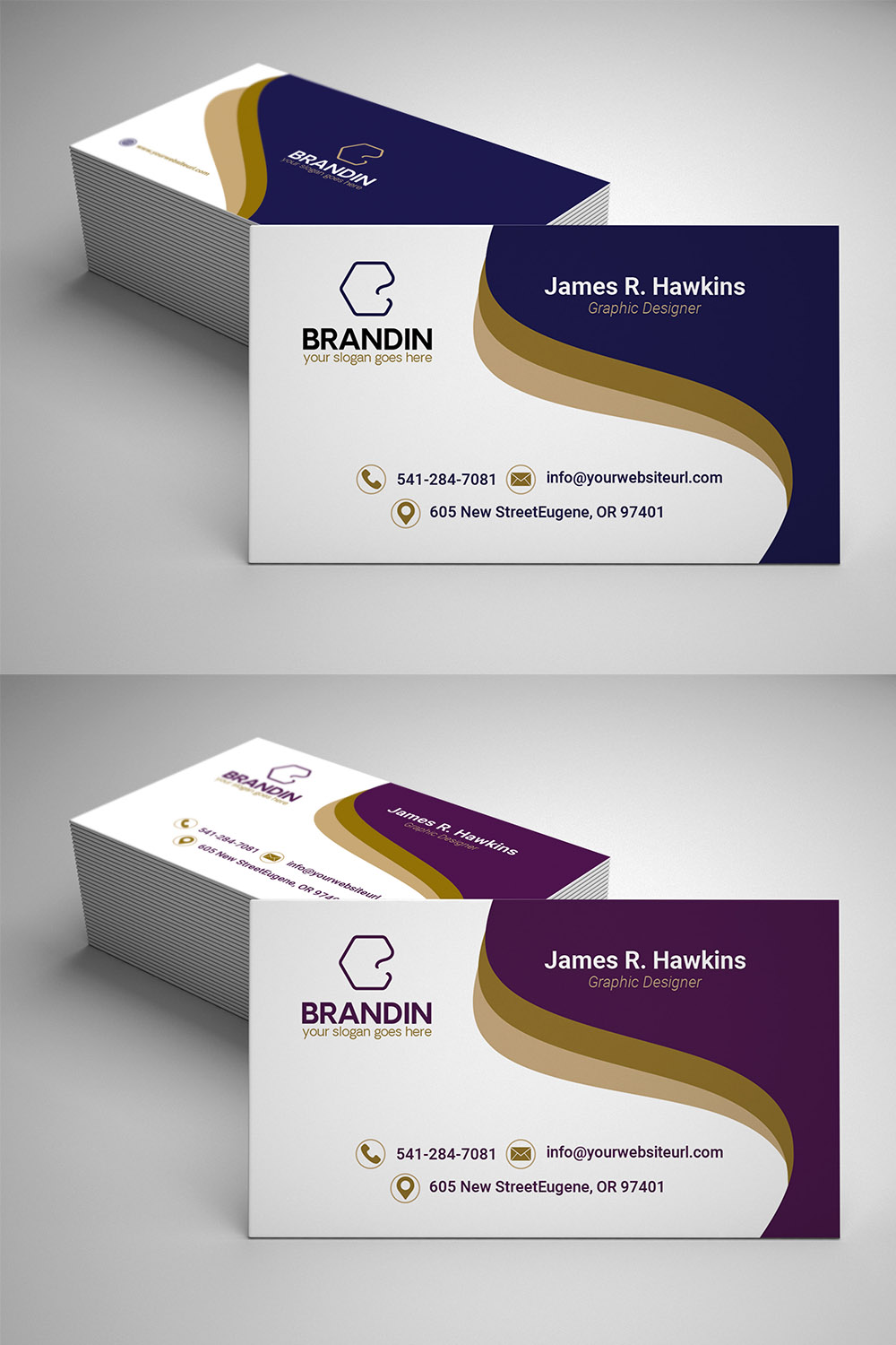 modern & creative business card 4 color variation Bundles 2024 pinterest preview image.