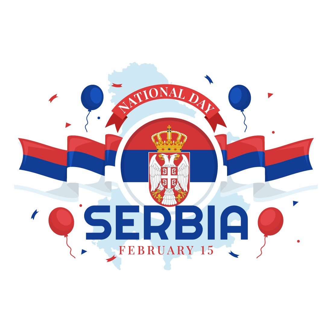 12 Serbia National Day Illustration preview image.