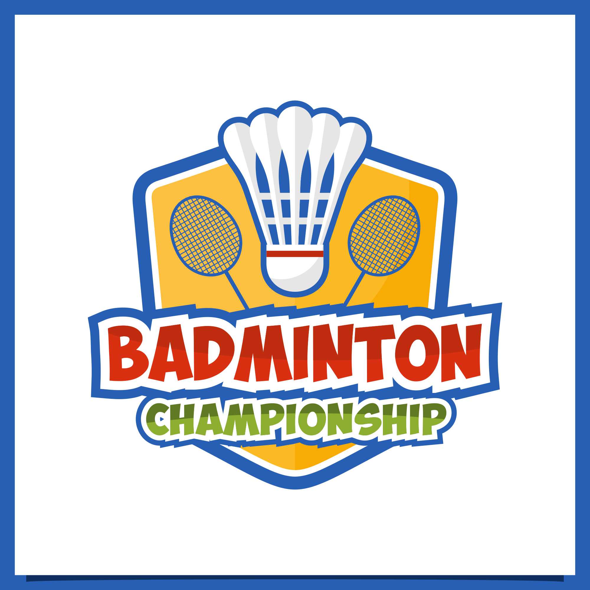 Set Badminton badge logo collection - $5 preview image.