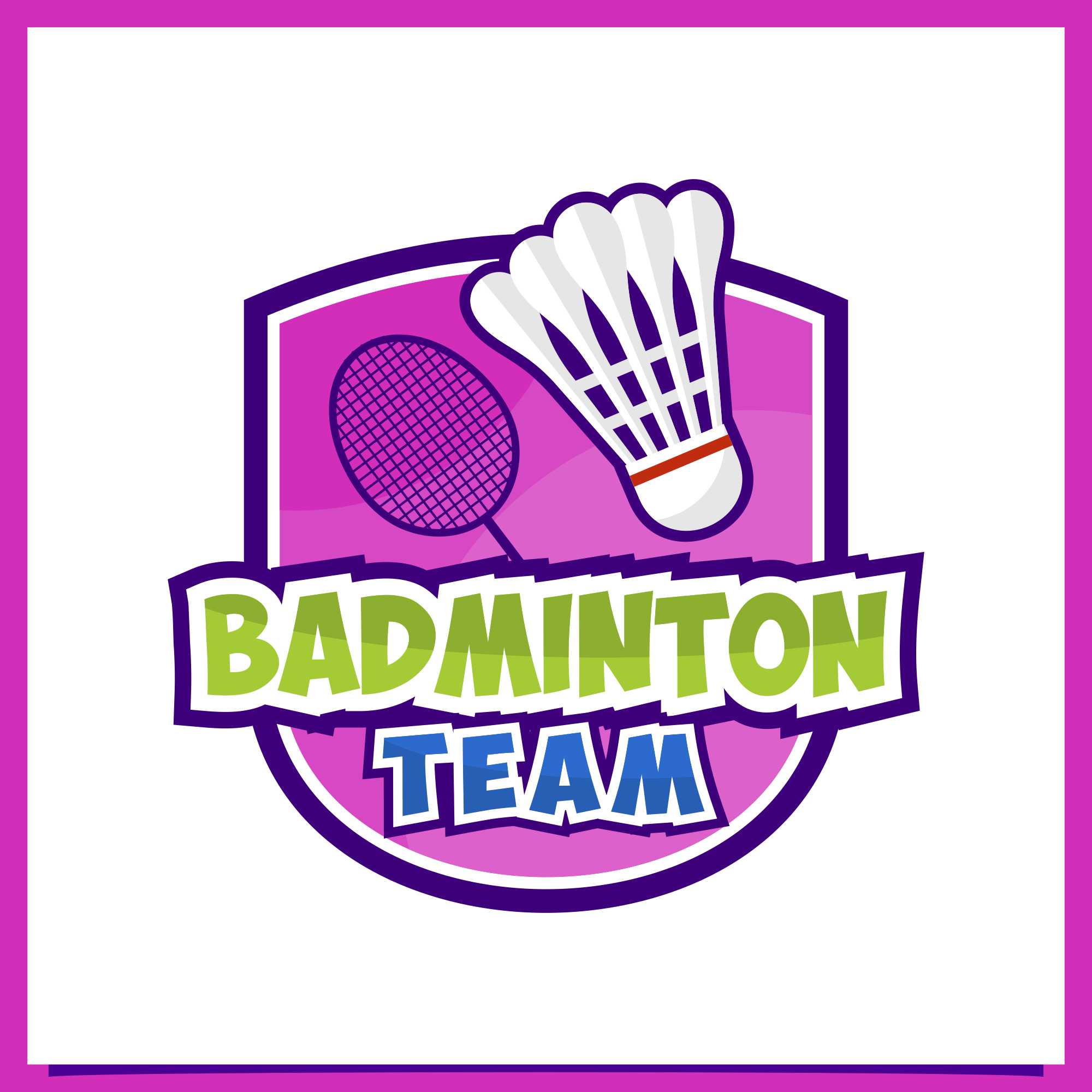 set badminton badge logo collection 2 785