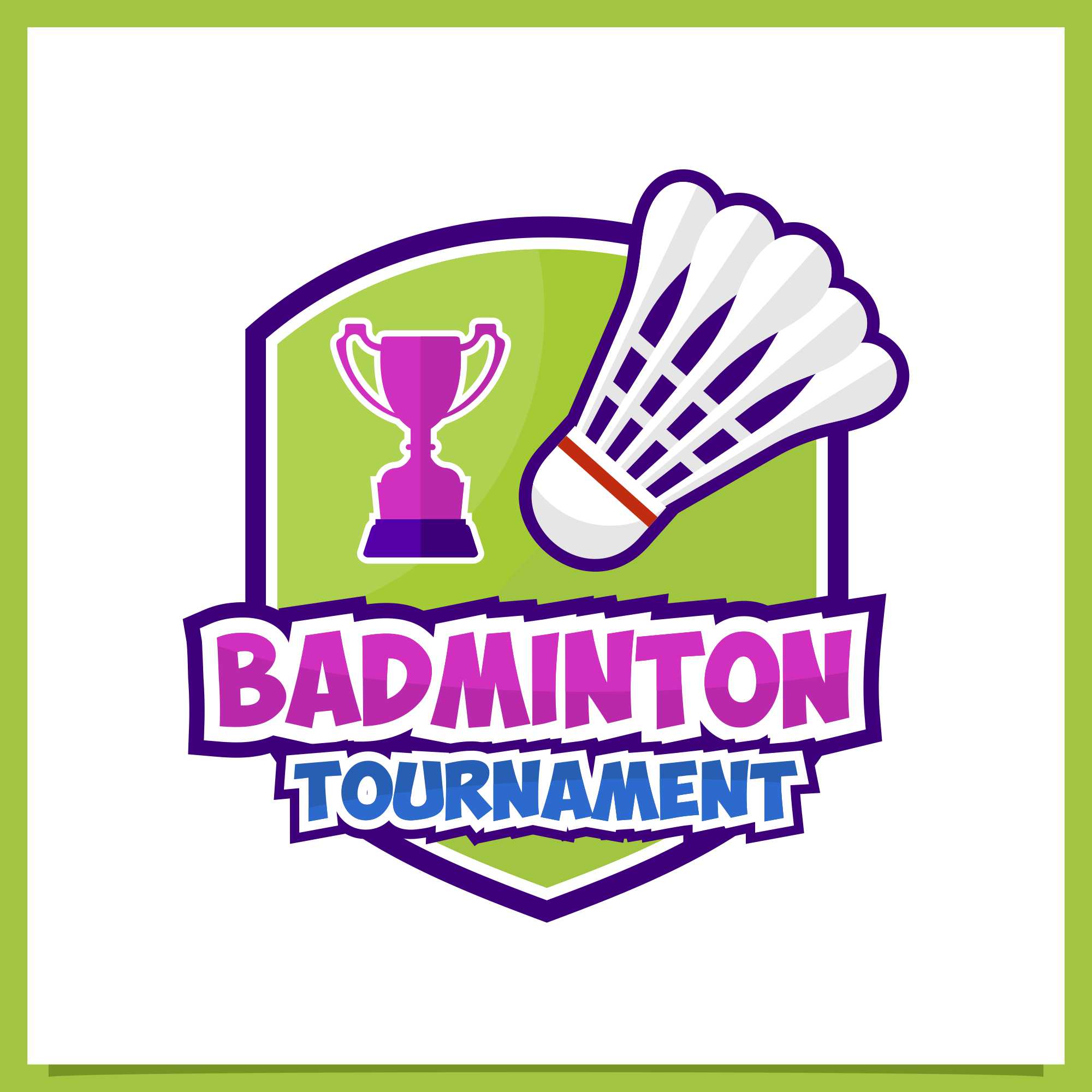 set badminton badge logo collection 3 207