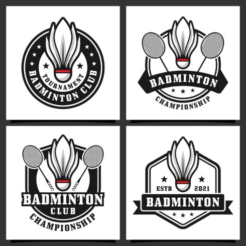 Set Badminton tournament logo collection - $6 cover image.