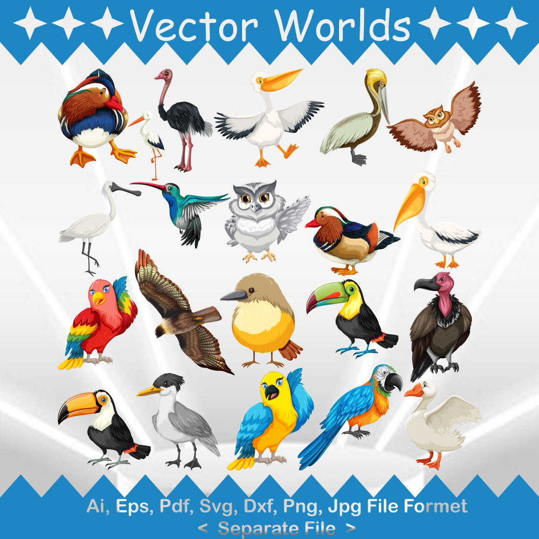 Bird SVG Vector Design preview image.