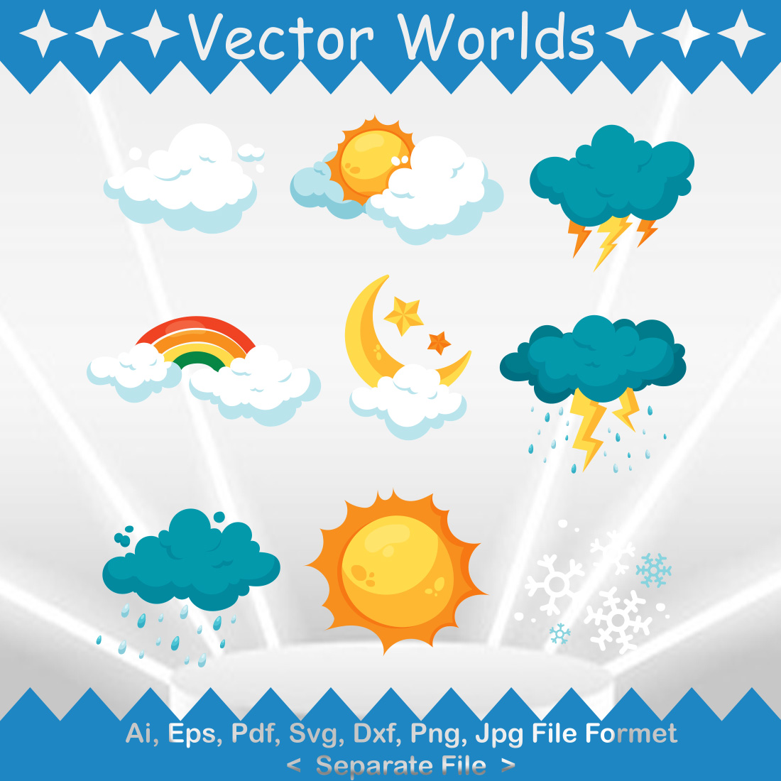 Weather SVG Vector Design cover image.