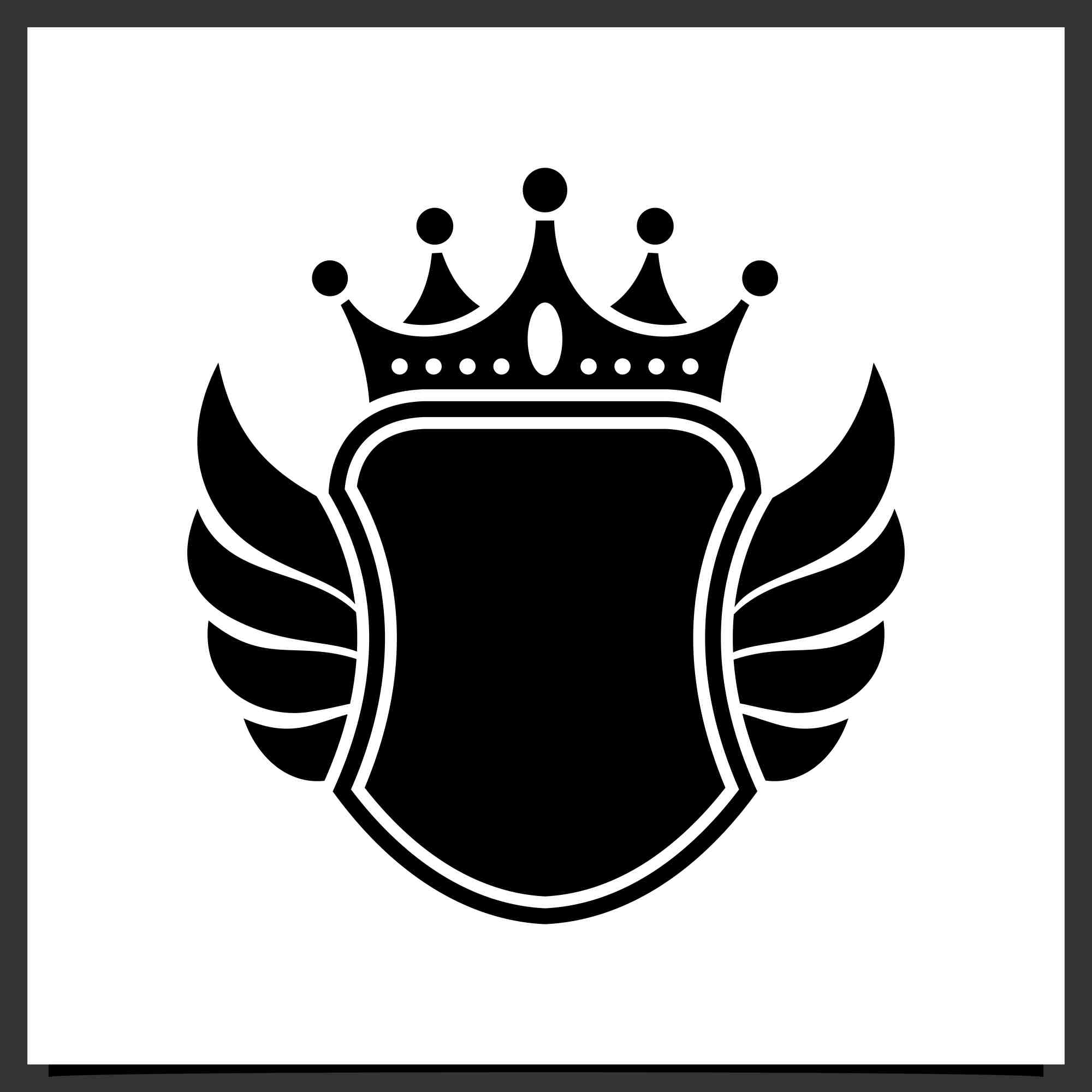 sheild wing crown vector design collection 2 517