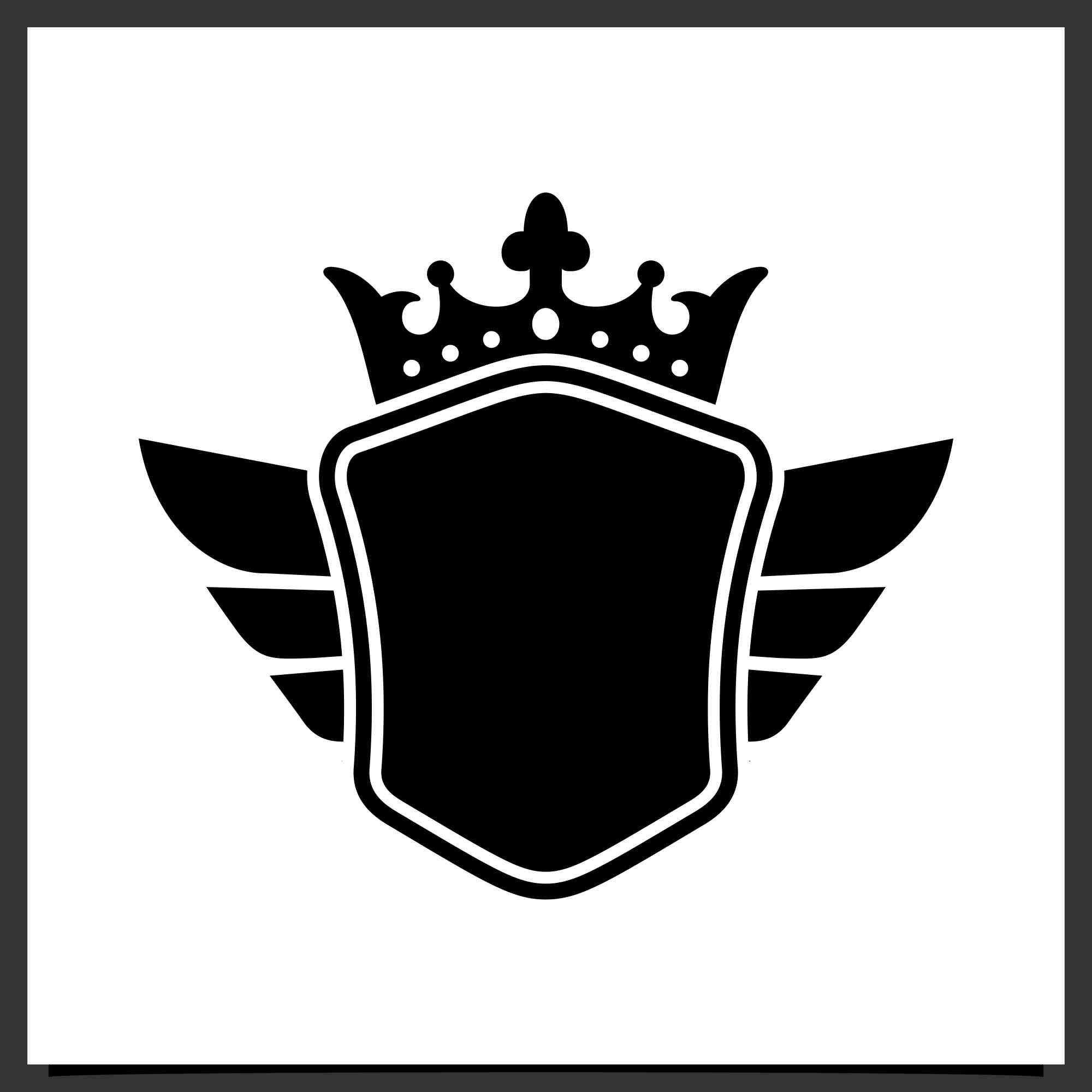 sheild wing crown vector design collection 3 490