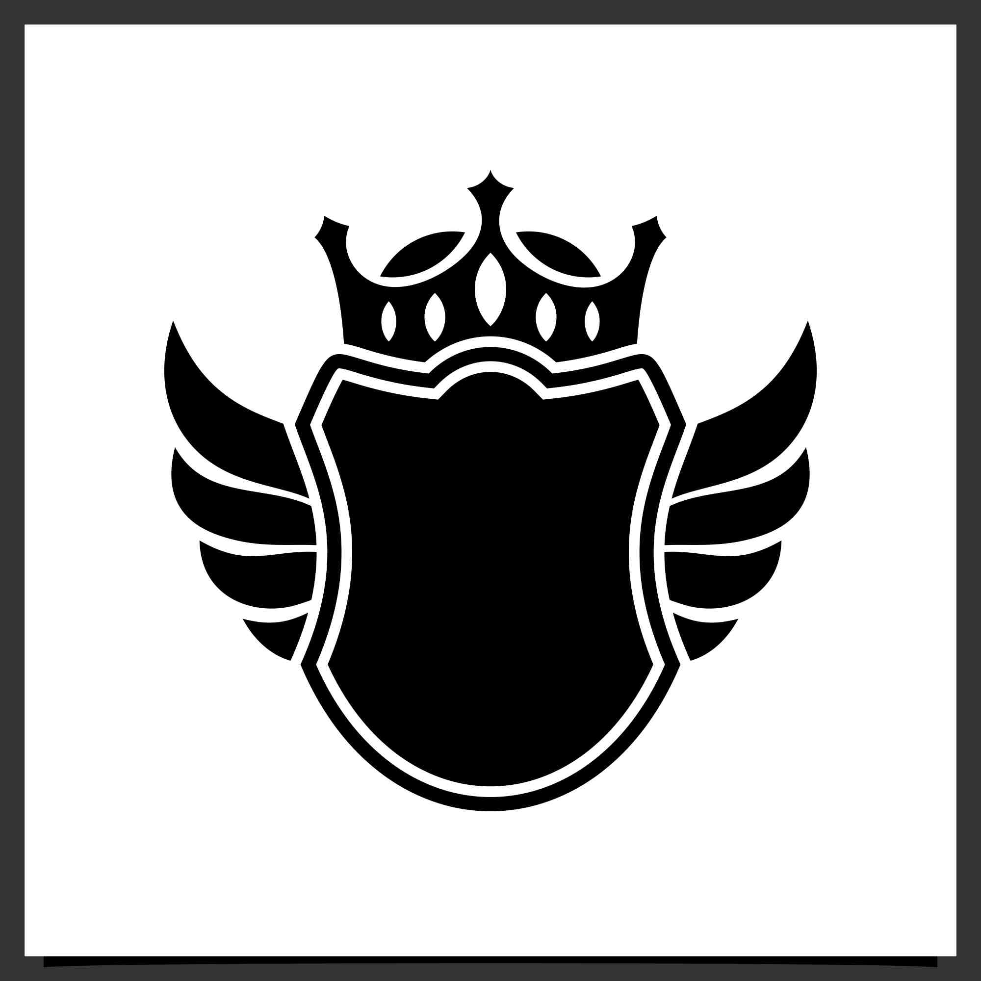 sheild wing crown vector design collection 4 36