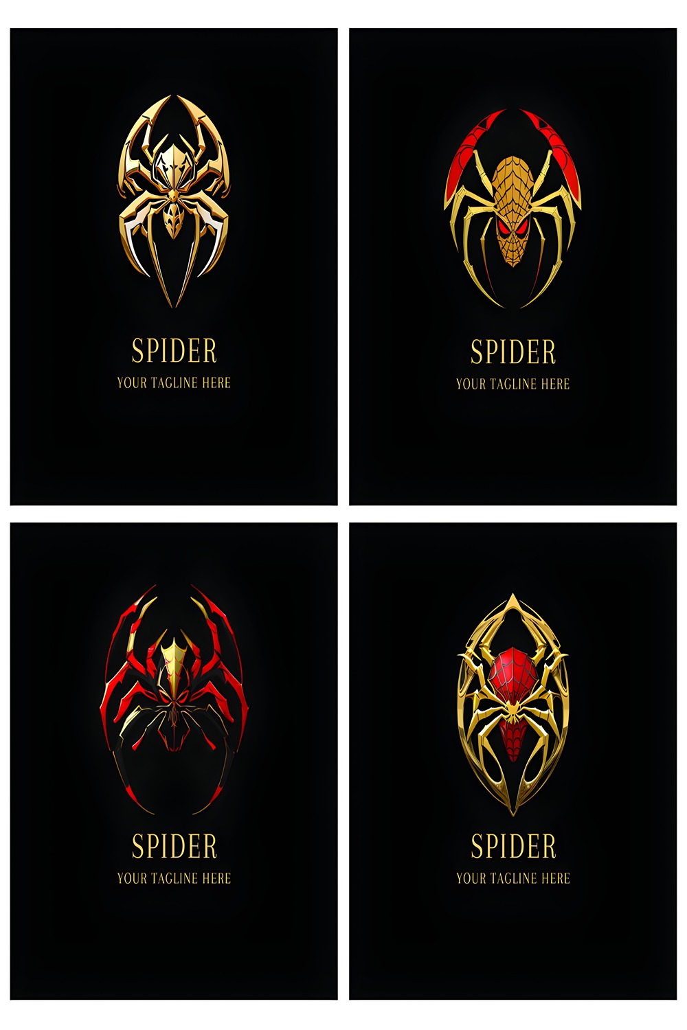 Spider - Logo Design Template pinterest preview image.