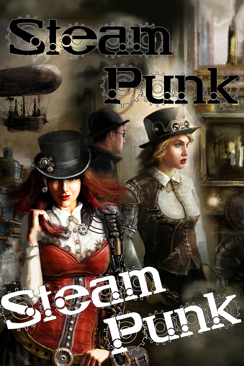 Steampunk Serif Two fonts pinterest preview image.