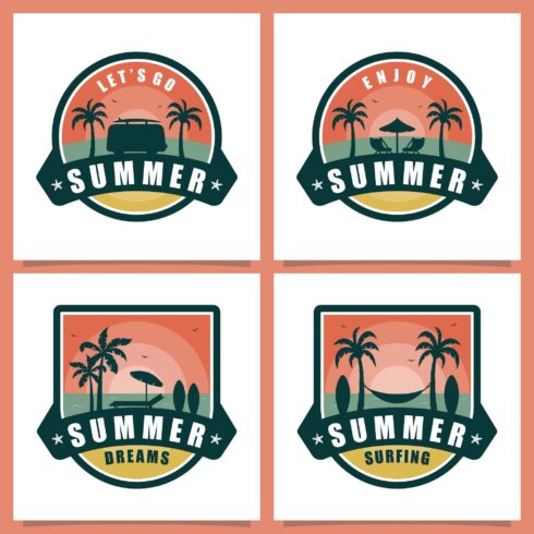 Summer badge label logo collection - $4 cover image.