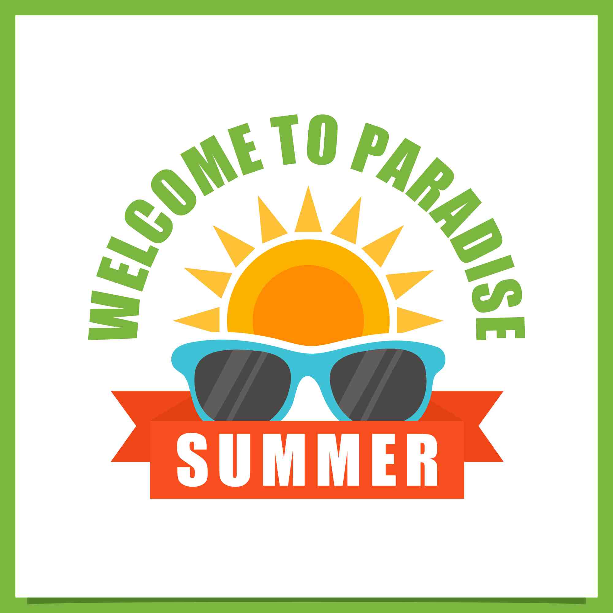 Summer logo design Illustration - $4 preview image.