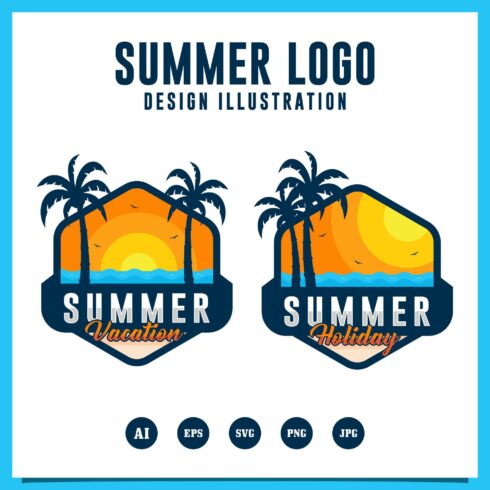 Summer logo design illustration - $4 cover image.