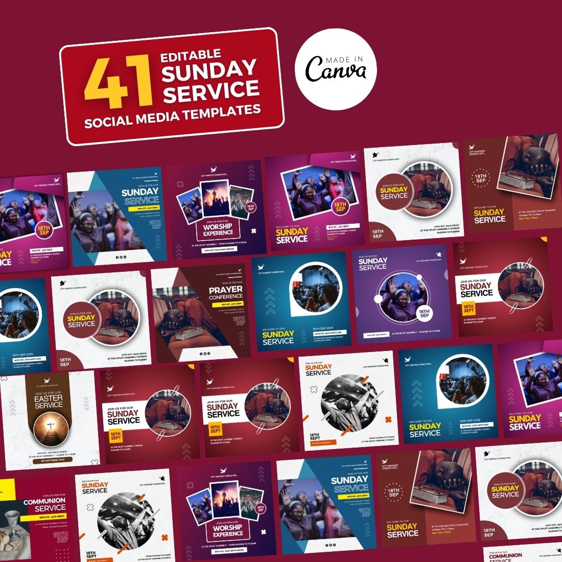 Sunday Service Church Flyer Bundle (41) preview image.
