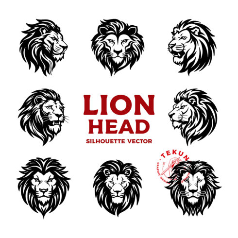 Lion Head Vector Set cover image.