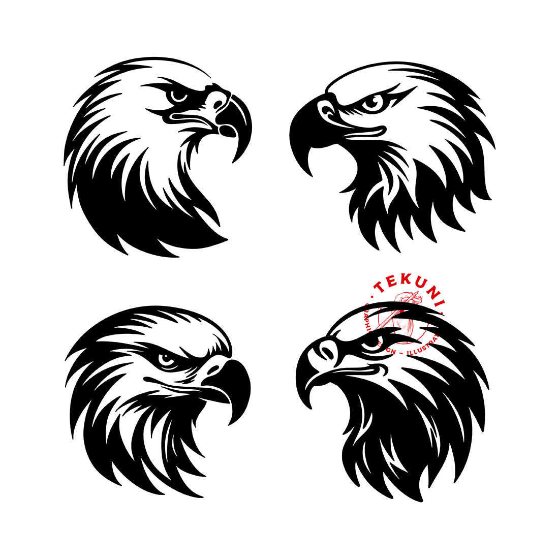 Eagle Logo Vector Bundle preview image.