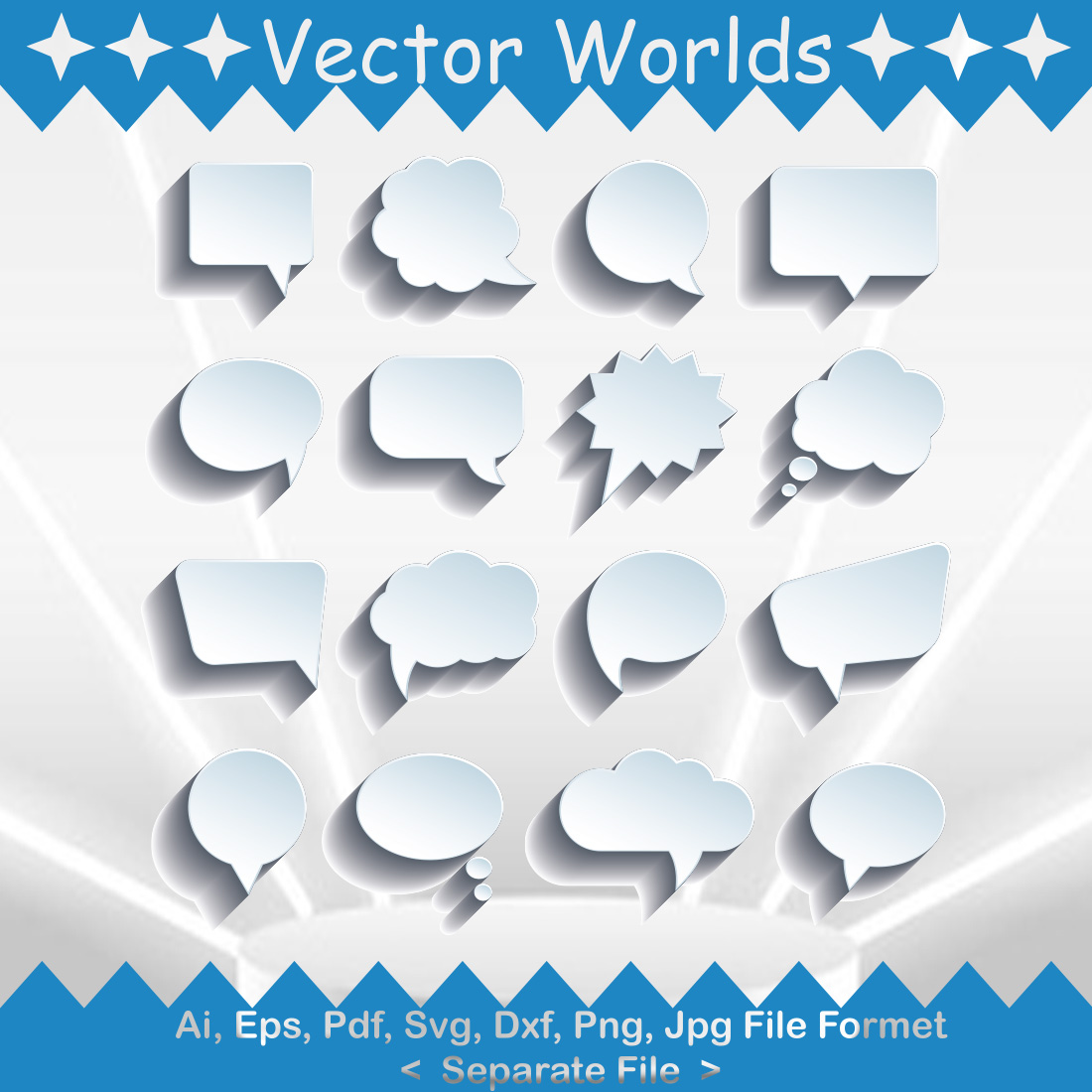 Speech Bubbles SVG Vector Design preview image.