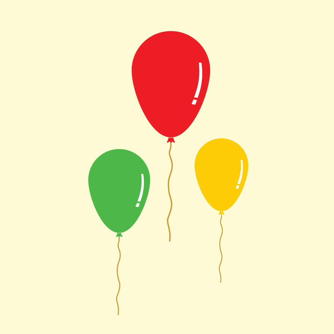 Three balloons preview image.