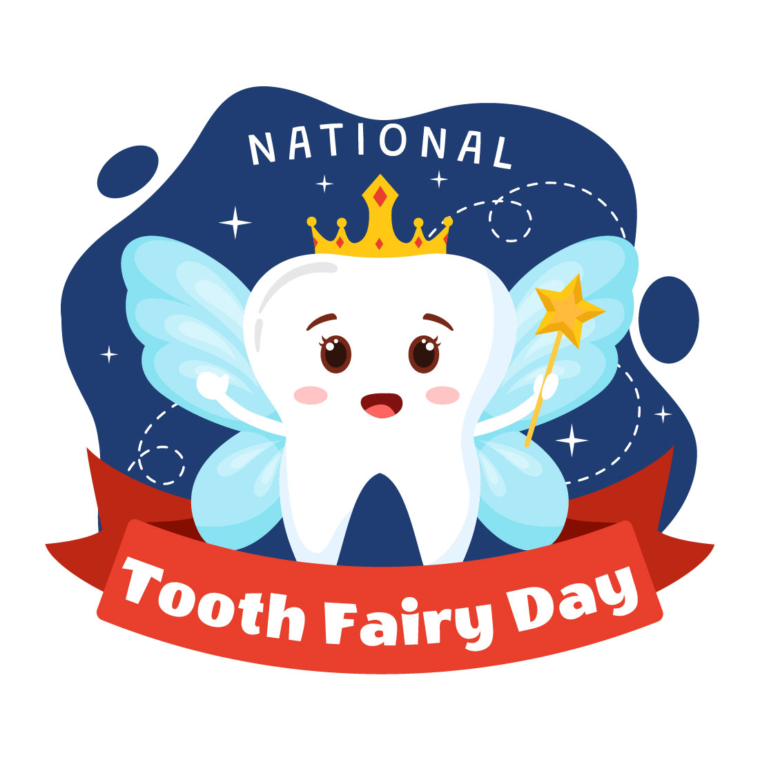 12 National Tooth Fairy Day Illustration preview image.