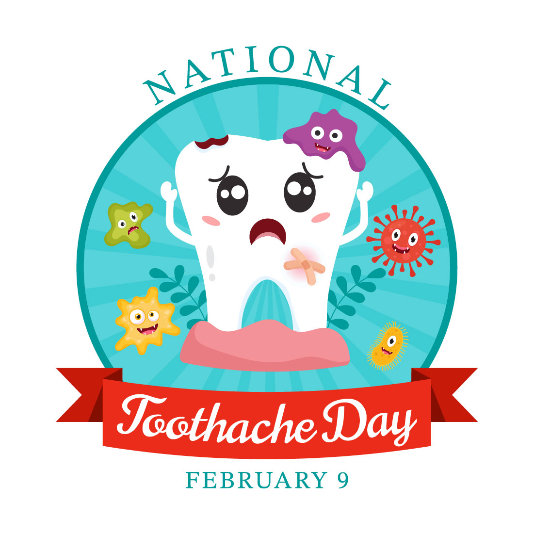 12 National Toothache Day Illustration preview image.