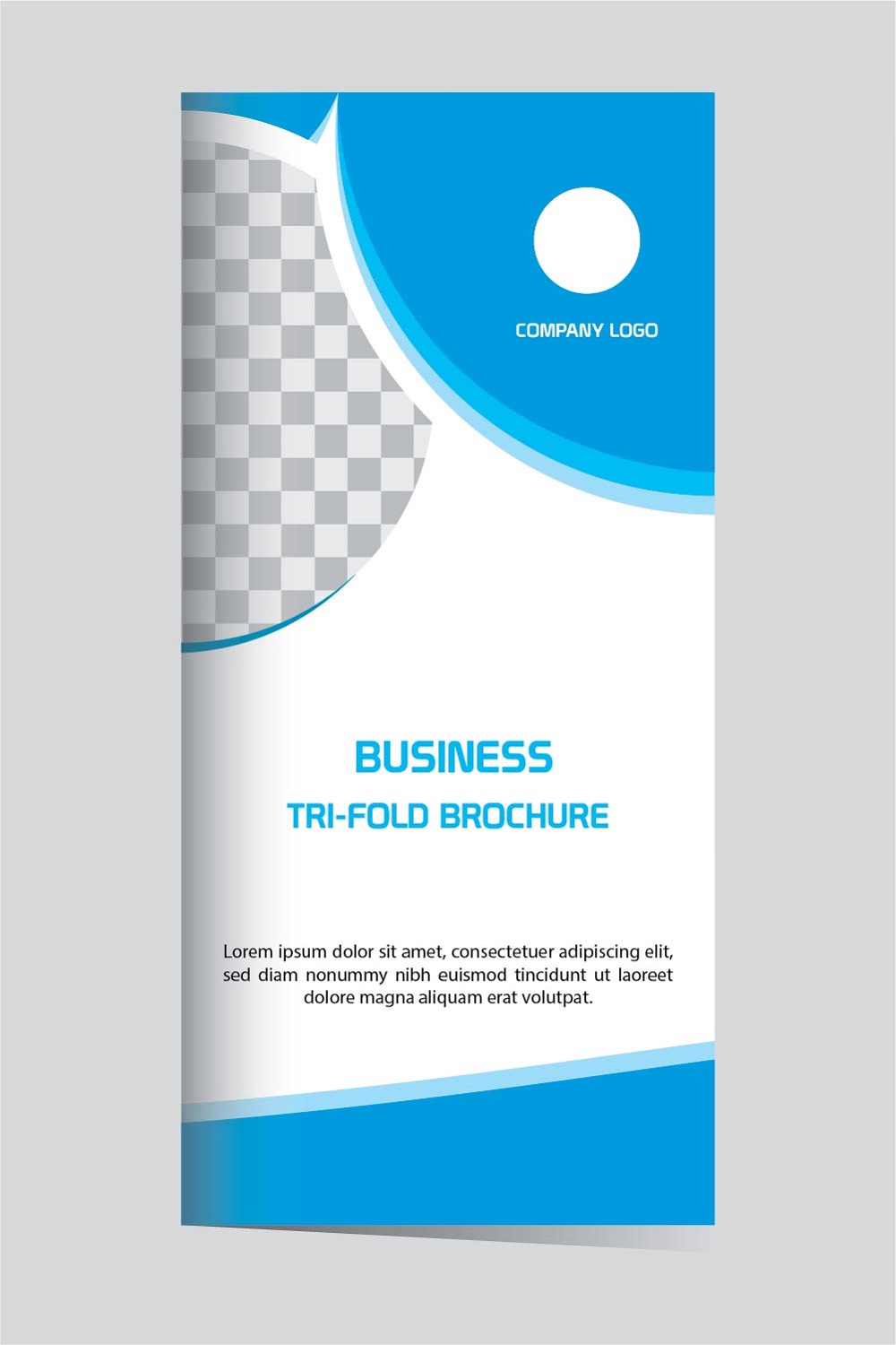 Tri fold brochure Business design template editable and resizable pinterest preview image.