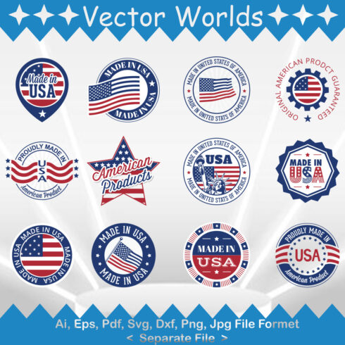 Made In USA SVG Vector Design cover image.