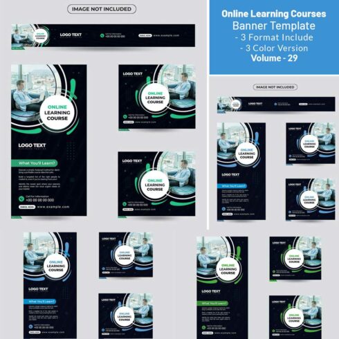 Online Learning Courses Banner V-29 cover image.