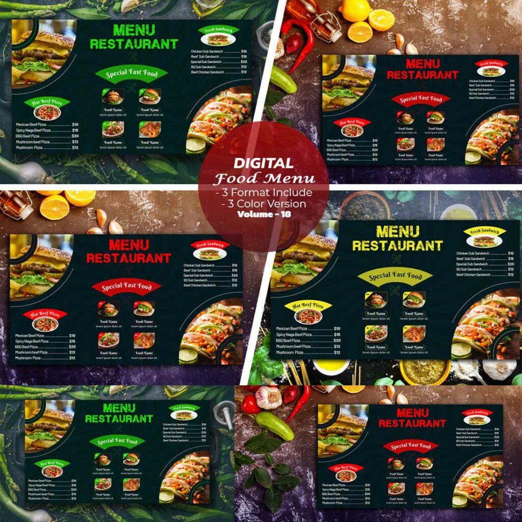 Best Digital Menu For Restaurants V-18 - MasterBundles