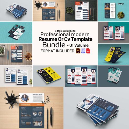 Creative Resume Design Bundle cover image.