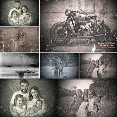 Vintage Art Editable Photo Effect cover image.