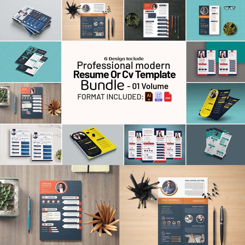 Creative CV Resume Design - MasterBundles