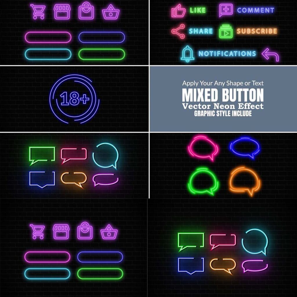 Illustrator Neon Effect - MasterBundles