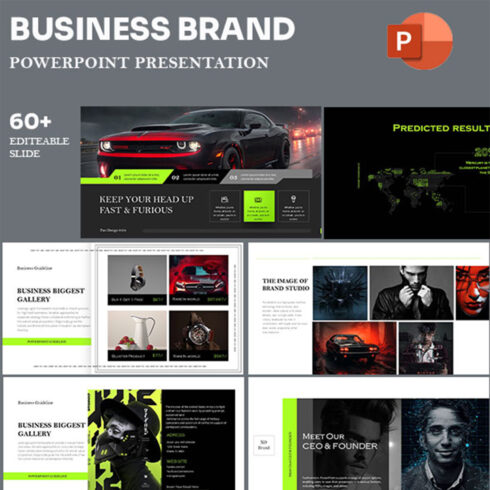 Business Brand PowerPoint Presentation cover image.