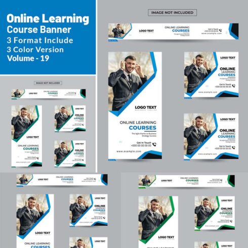 Online Courses Banner Design V-19 cover image.