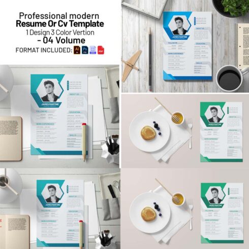 Professional Resume Or CV Templates cover image.