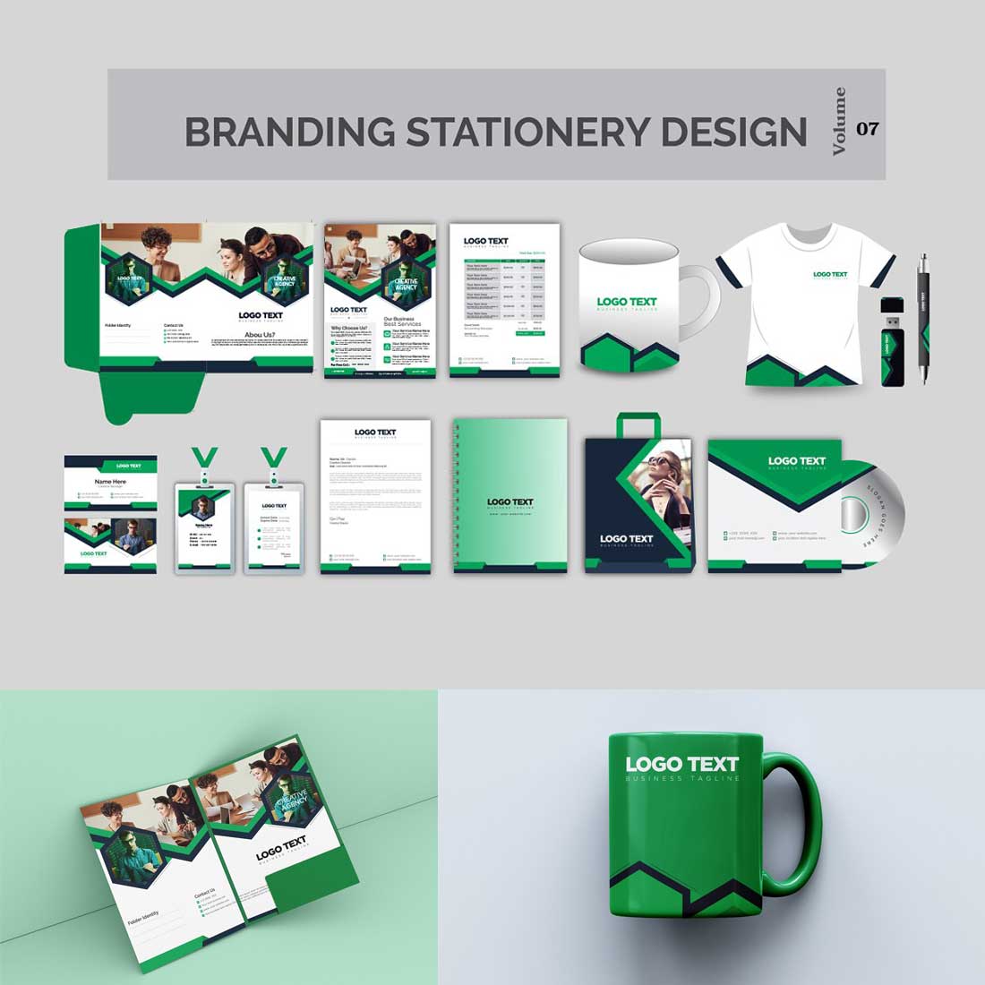 Branding Stationery Templates V-07 cover image.