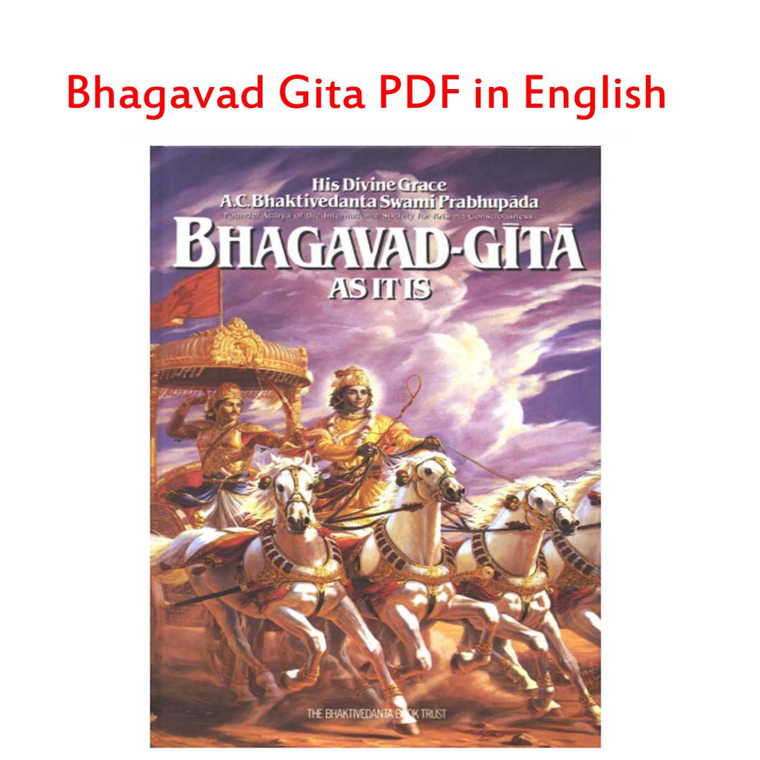 Bhagavad Gita PDF in English cover image.