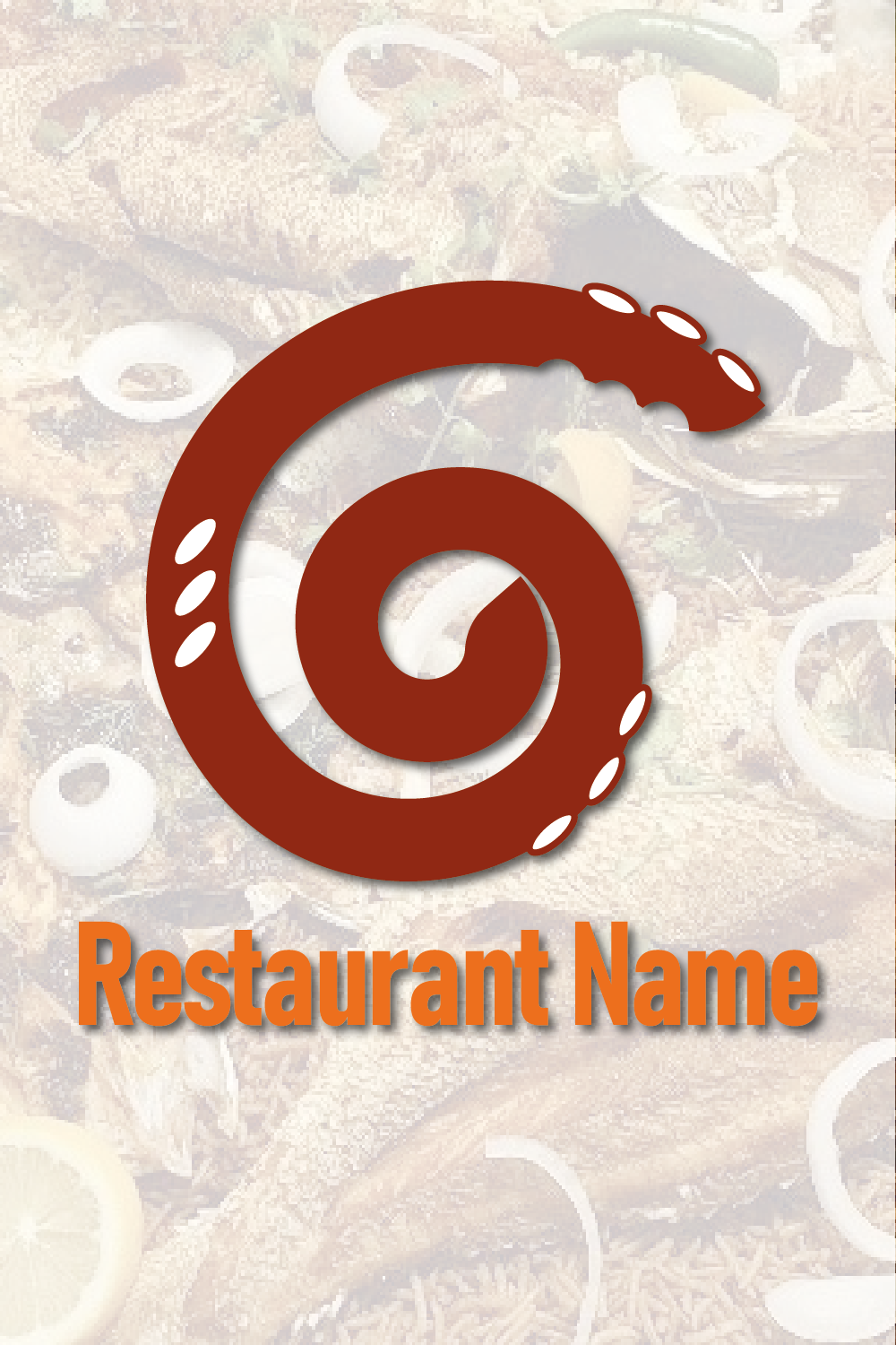 Restaurant logo pinterest preview image.