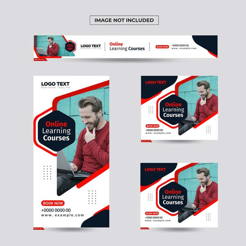 Online Learning Courses Banner - MasterBundles