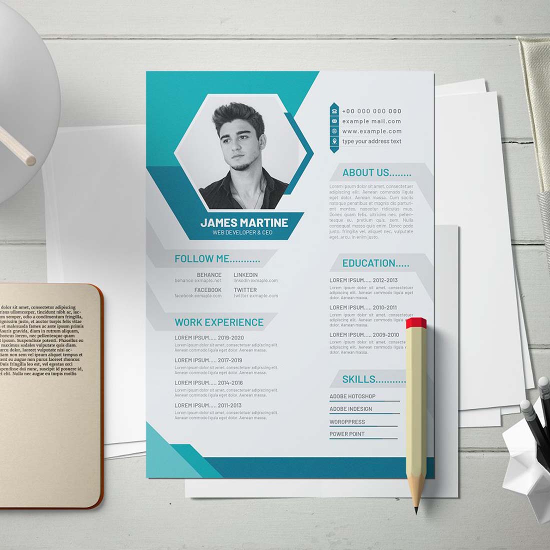 Professional Resume Or CV Templates preview image.
