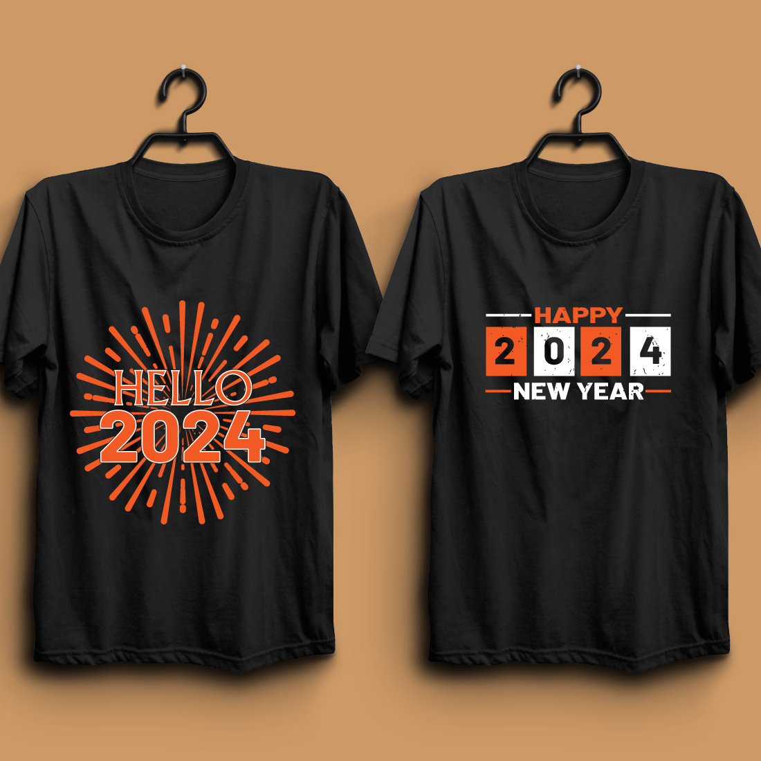 New year T shirt Design Bundle preview image.