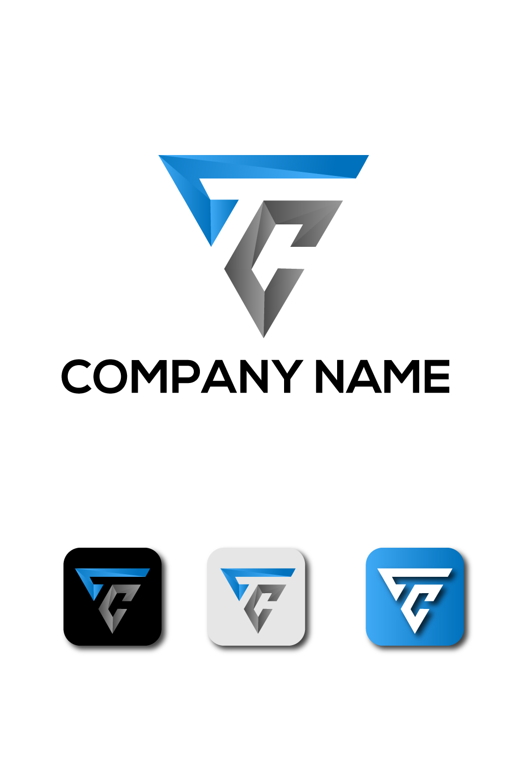 TC logo , TC icon , TC design , TC business log pinterest preview image.