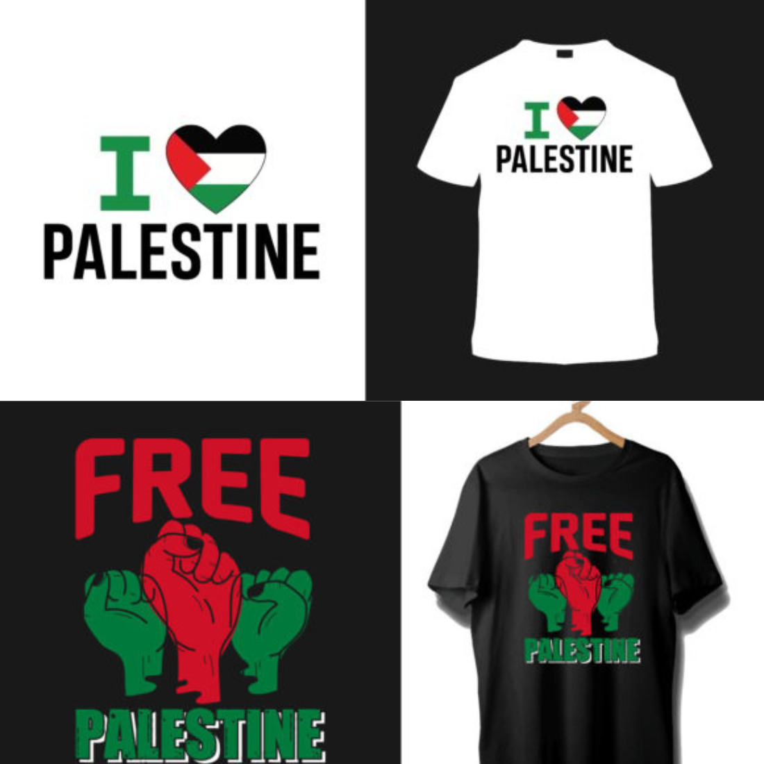 Free Gaza Free Palestine T-shirt bundle preview image.